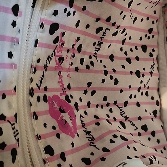 Betsey Johnson Black and Pink Heart Backpack, EUC - Picture 12 of 16